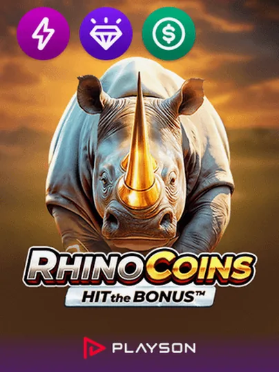 Rhino Coins Hit the Bonus slot by Playson — The Lott Crown